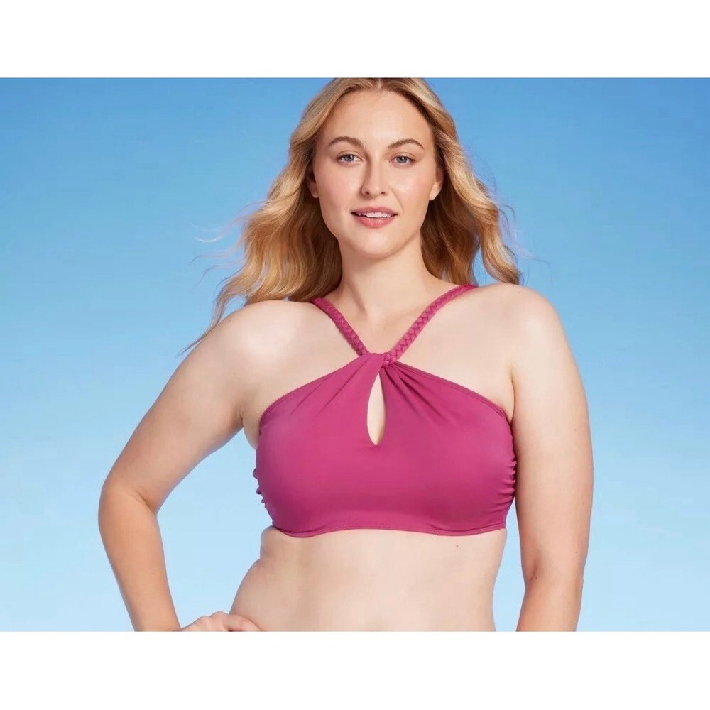 Shade & Shore High Neck Braided Strap Top  & Full coverage High Waist Bottom - Picture 2 of 10